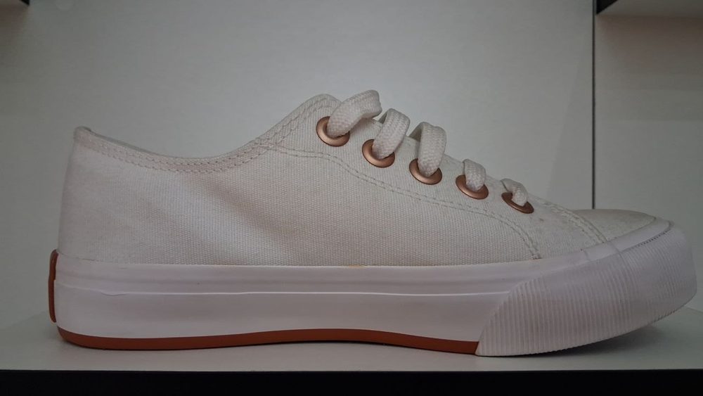 Tenis Sandy Canvas Branco/cobre — foto 1