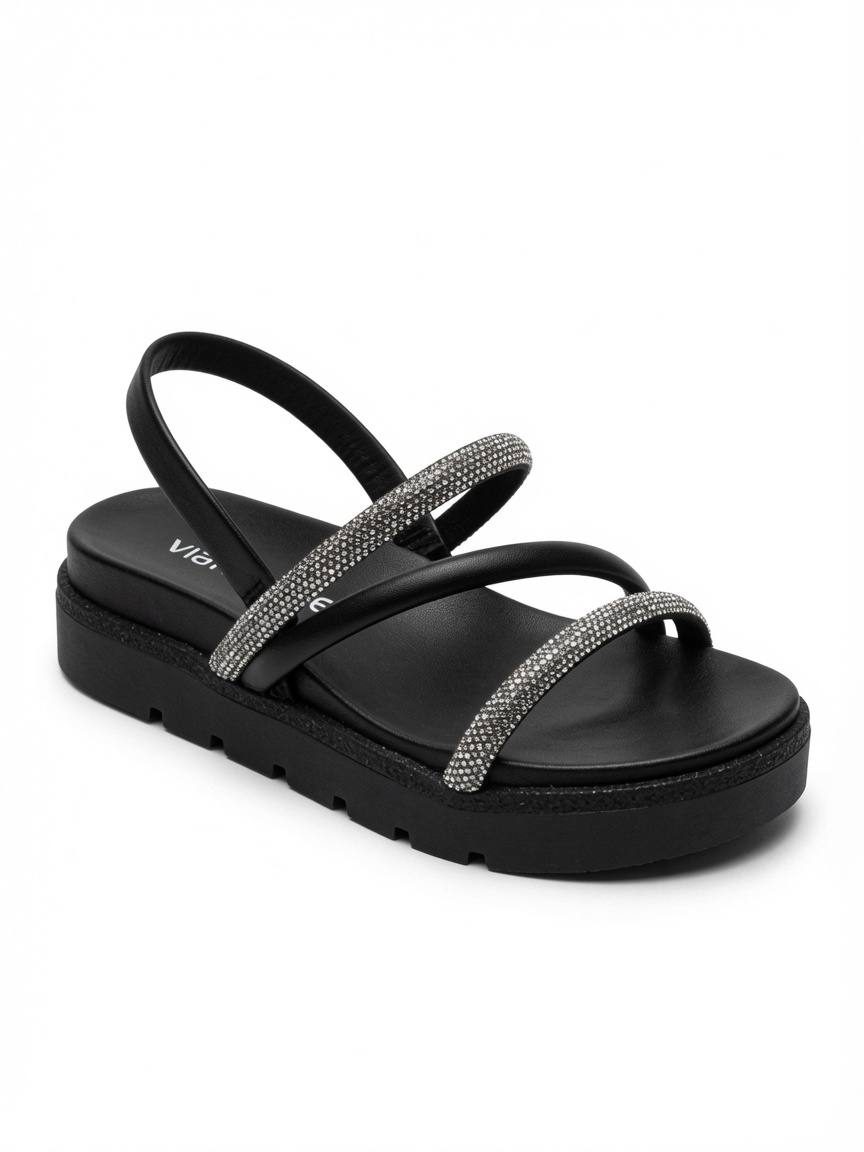 Sandalia 108-006-01 em Sinte Preto — foto 2