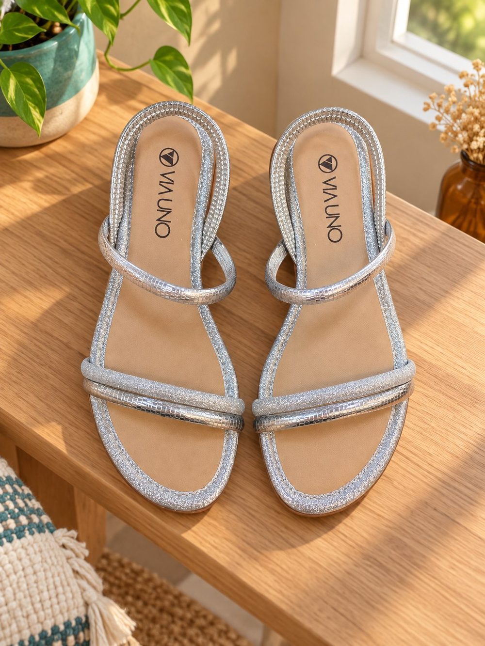 Rasteira Fem Sint. Sola Sintetica Mest Soa Off White /metal Soa Prata Id Produto = — foto 5