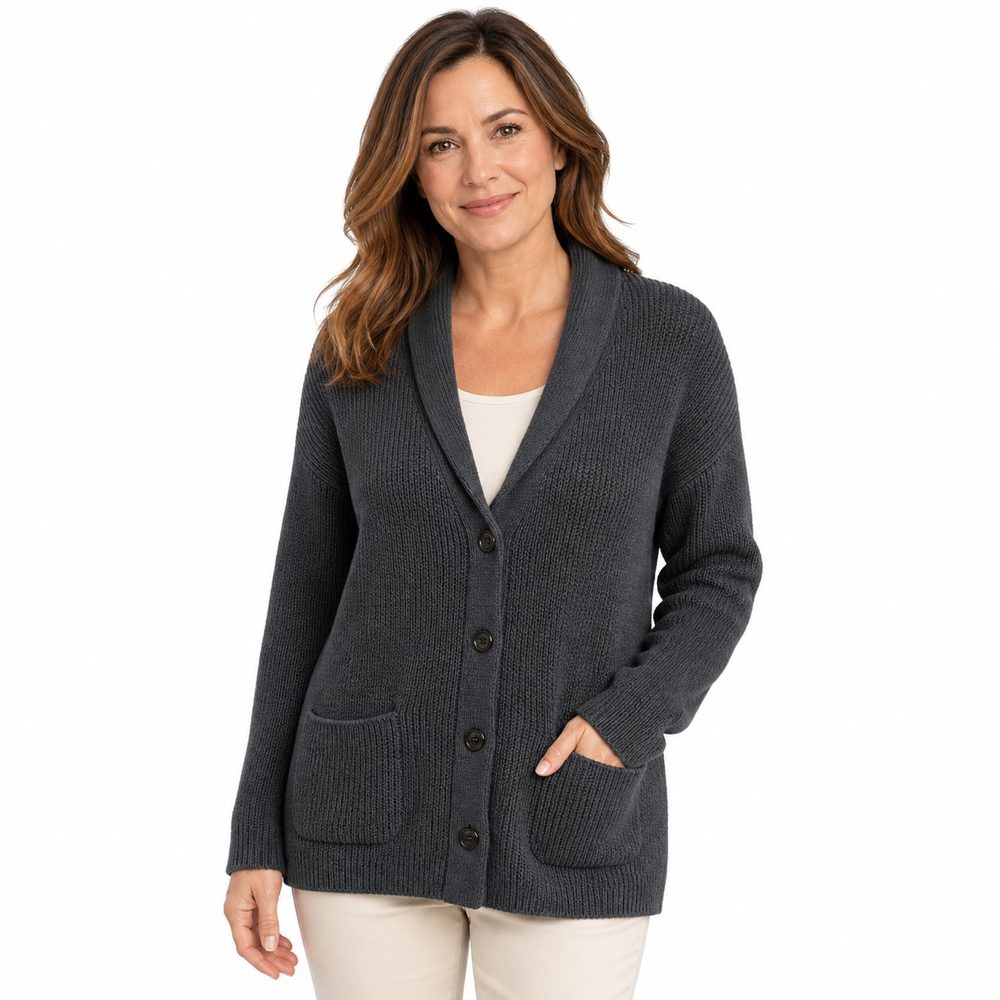 Cardigan Alongado Bege — foto 3