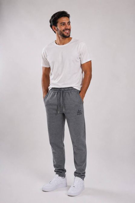Calça Moletom Masc Cinza