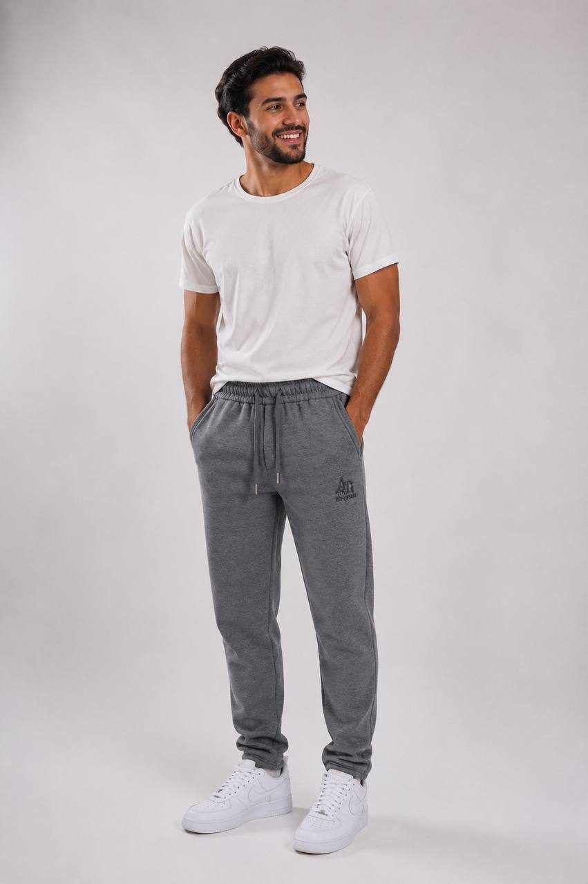 Calça Moletom Masc Cinza — foto 1