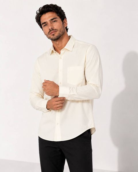 Camisa Social Masc Manga Longa