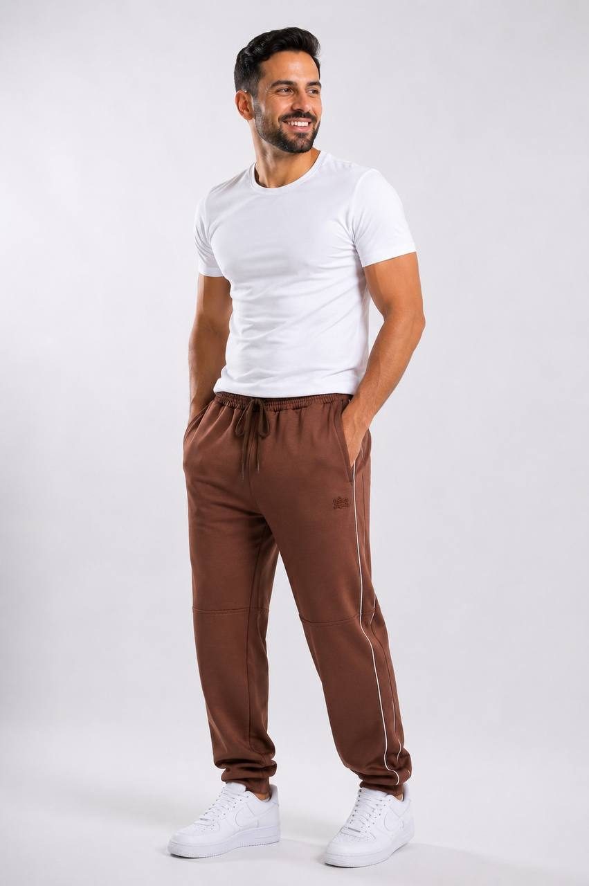 Calça Moletom Masc Marrom — foto 1
