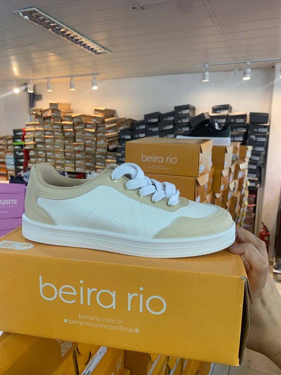 Sapato Casual Fem. de Uso Comum C/ Sola Sint. Cabe Bege — foto 10