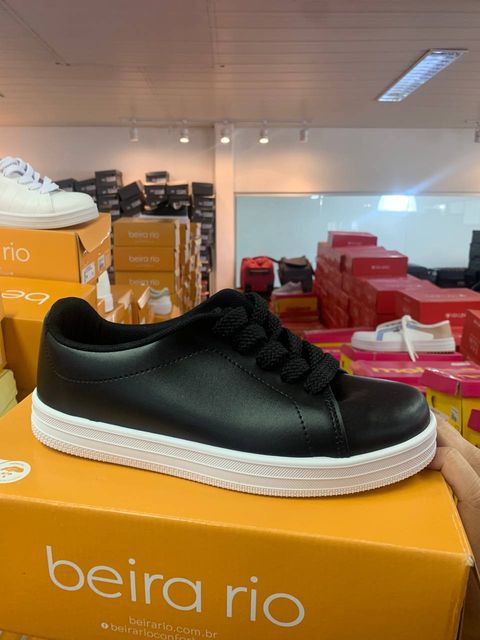 Sapato Casual Fem. de Uso Comum C/ Sola Sint. Cabe Preto