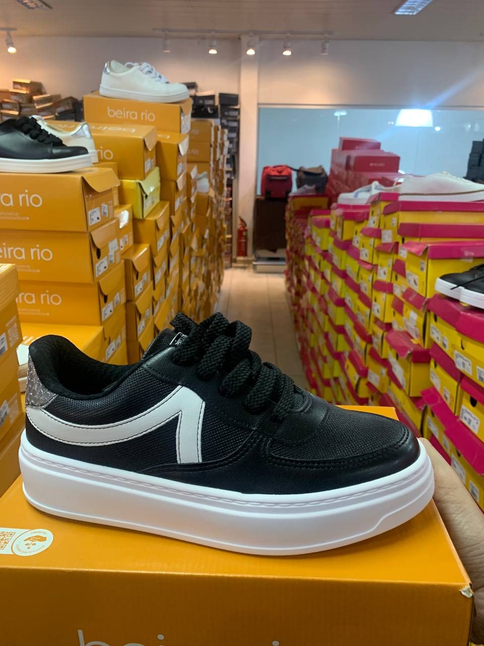 Sapato Casual Fem. de Uso Comum C/ Sola Sint. Cabe Preto — foto 3