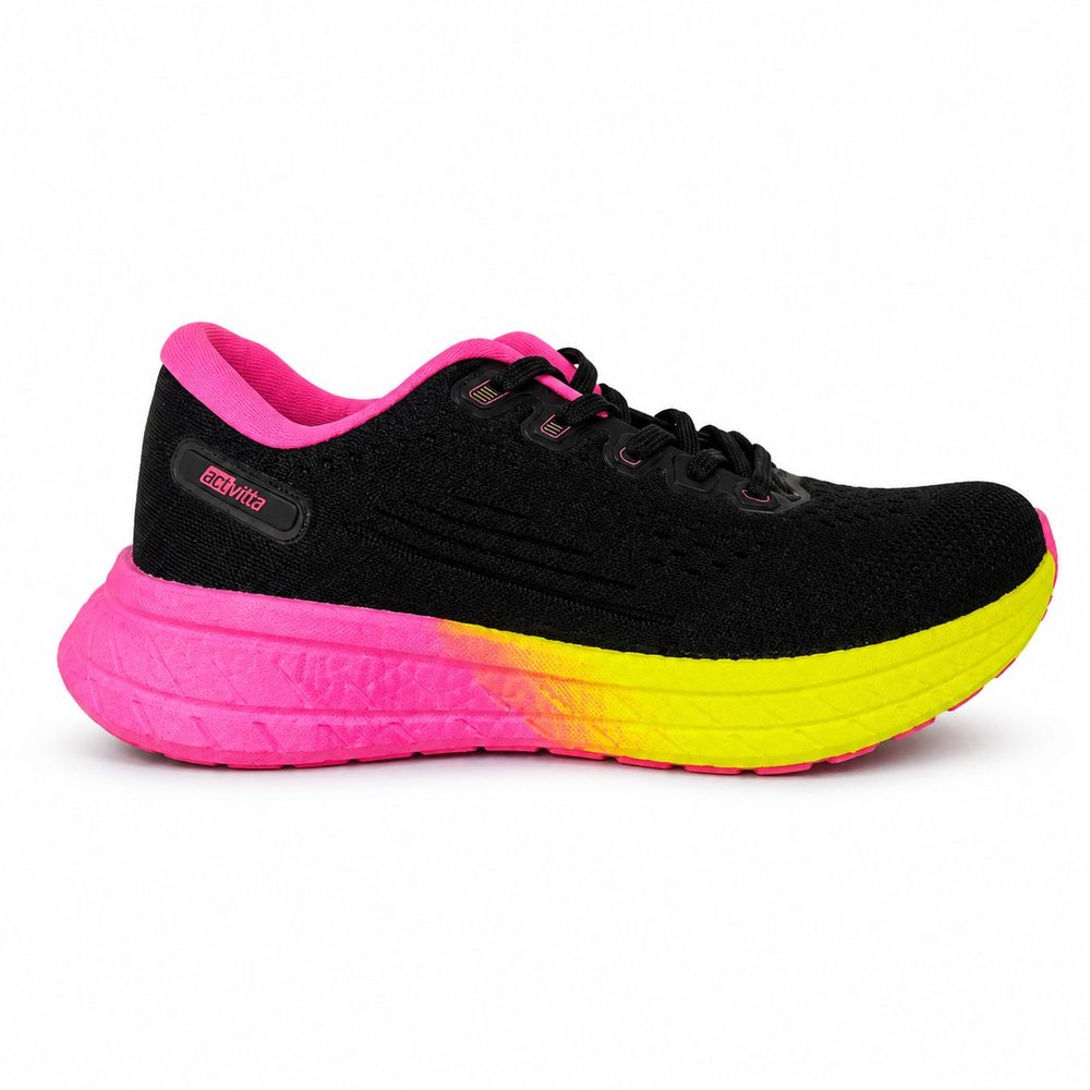 Sapato Casual Fem. Preto/pink — foto 2