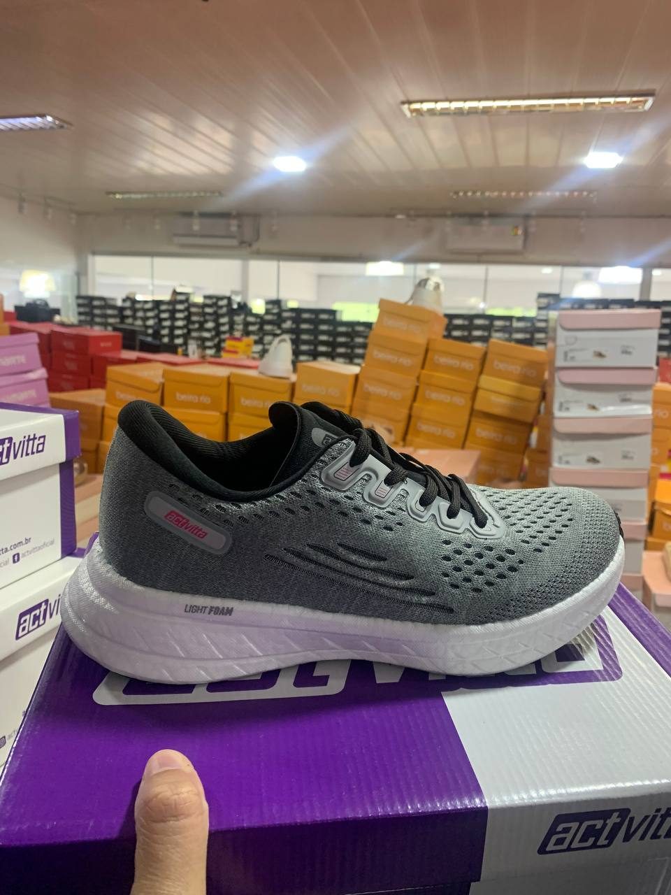 Sapato Casual Fem. de Uso Comum C/ Sola Sint. Cabe Cinza — foto 1