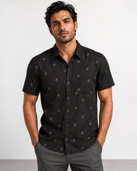 Camisa Estampada Gola Polo Masc