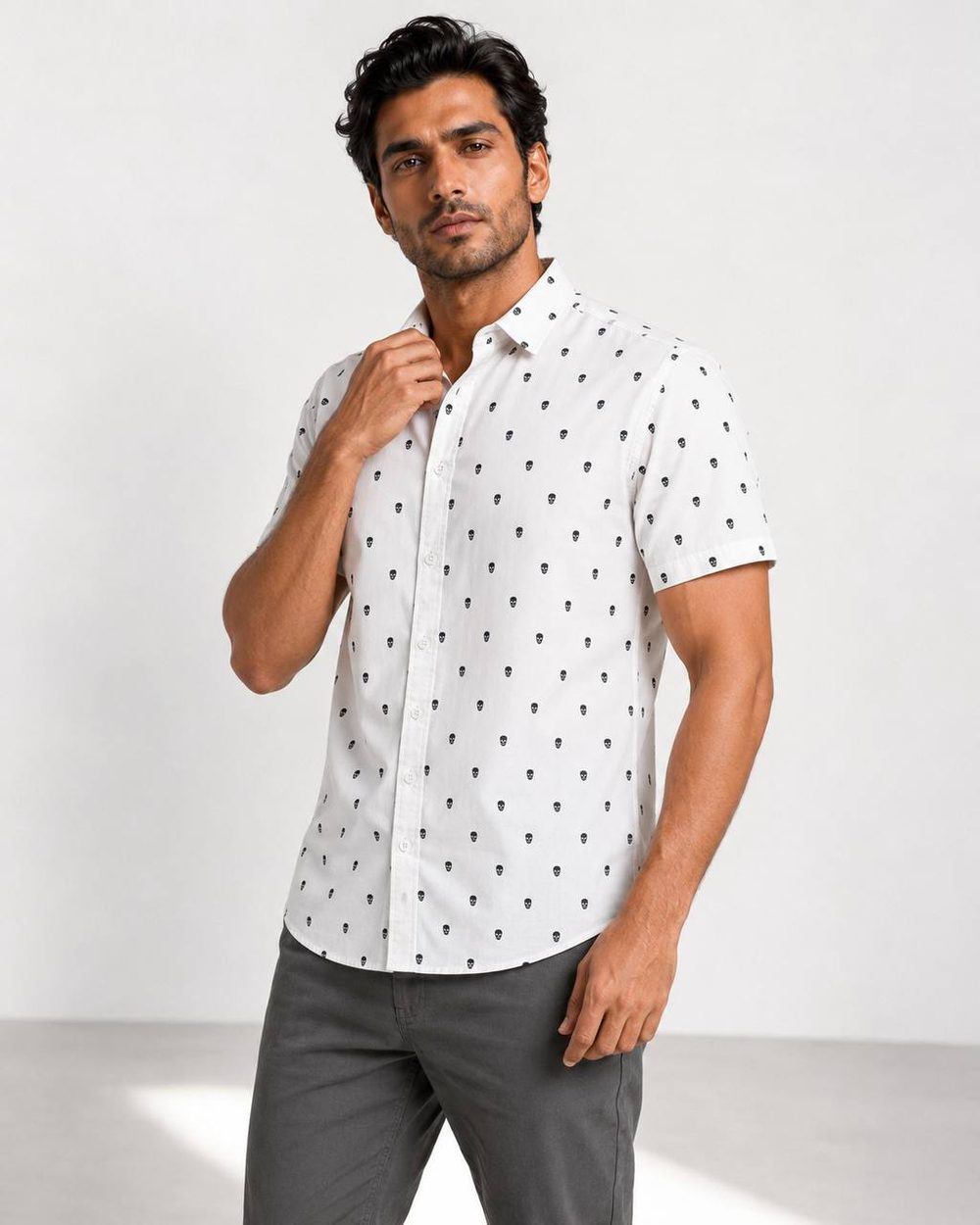 Camisa Estampada Gola Polo Masc — foto 2