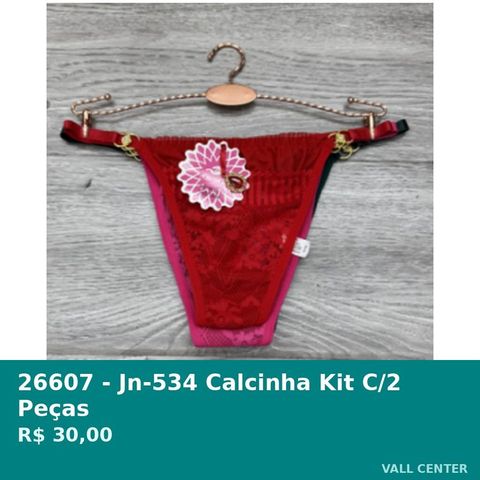 Calcinha Kit C/2 Peças Vinho