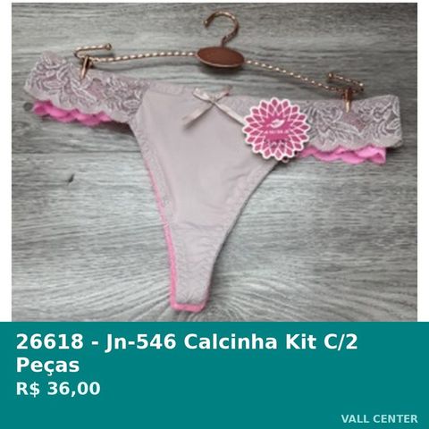 Calcinha Kit C/2 Peças Cinza