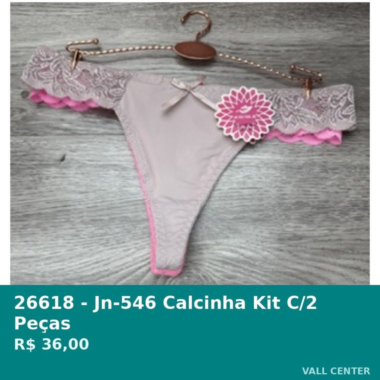 Calcinha Kit C/2 Peças Cinza — foto 1