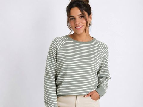 Blusa Feminina Verde Listrado
