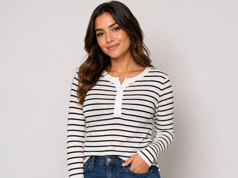 Blusa Feminina Azul Listrado — foto 2