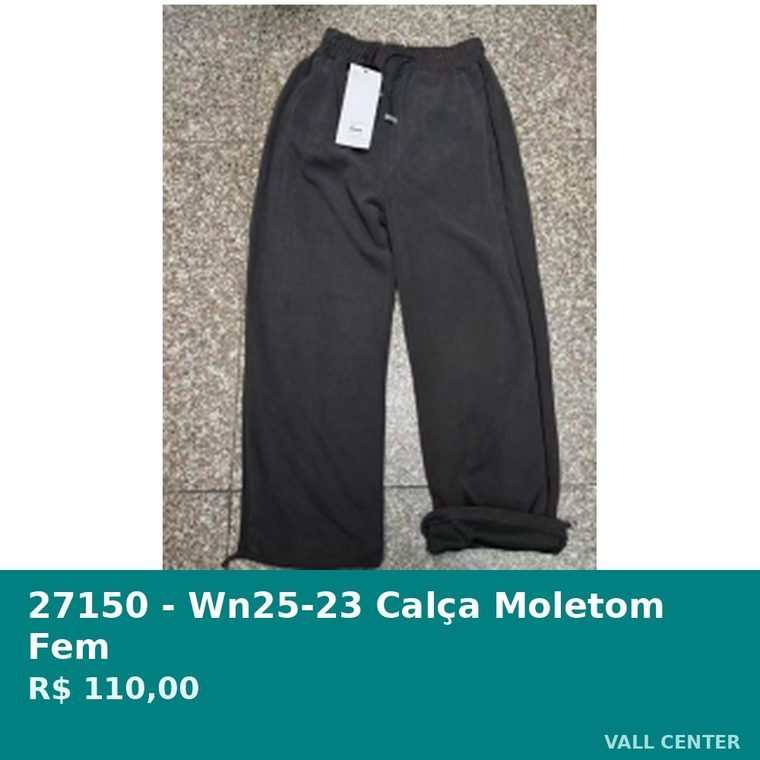 Calça Moletom Fem Branco — foto 2