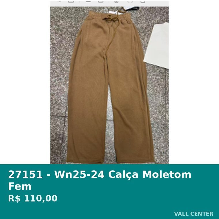 Calça Moletom Fem Marrom — foto 3