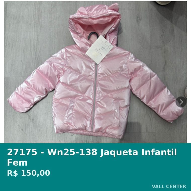 Jaqueta Infantil Fem Rosa — foto 3