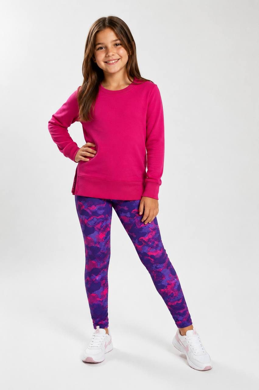 Conjunto Infantil Fem Rosa Camuflado — foto 2