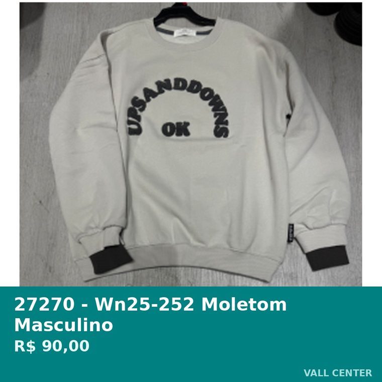 Moletom Masculino Cinza — foto 3