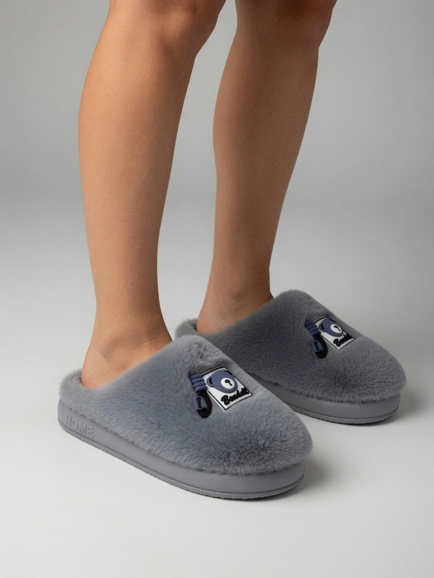 Pantufa de Uso Adulto Cinza — foto 3