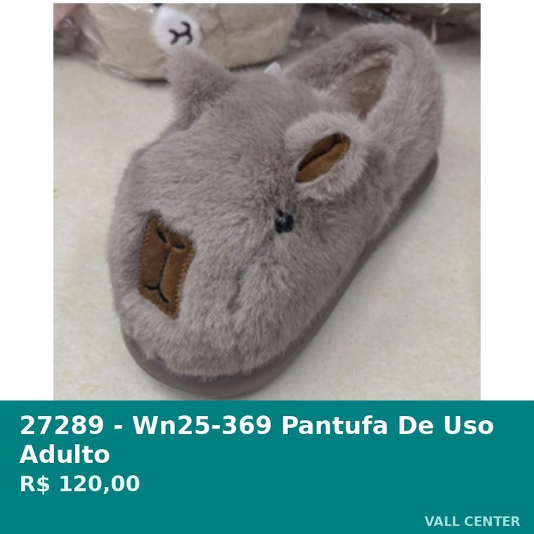 Pantufa de Uso Adulto Marrom — foto 4