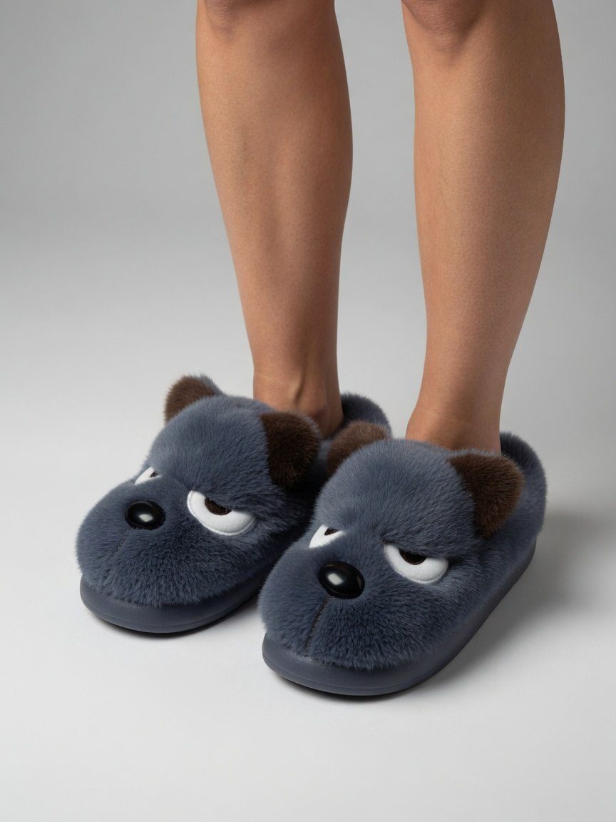 Pantufa de Uso Adulto Cinza — foto 2