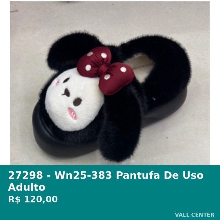 Pantufa de Uso Adulto Preto — foto 3