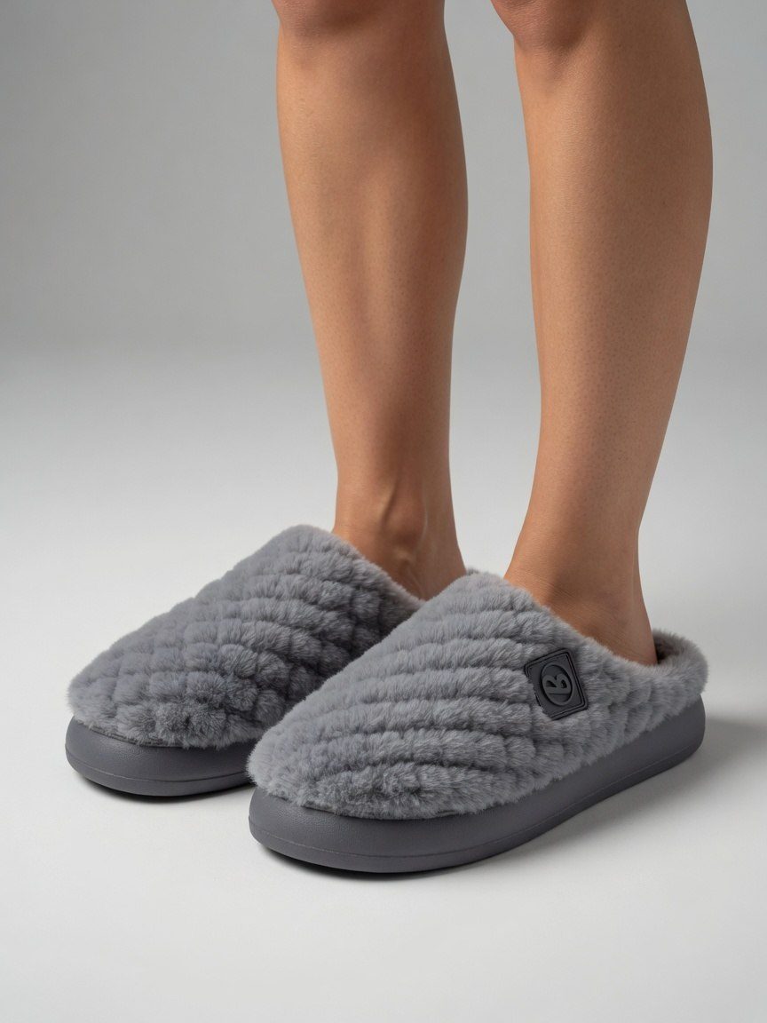 Pantufa de Uso Adulto Cinza — foto 2