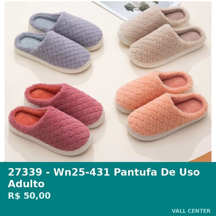 Pantufa de Uso Adulto Bege — foto 1
