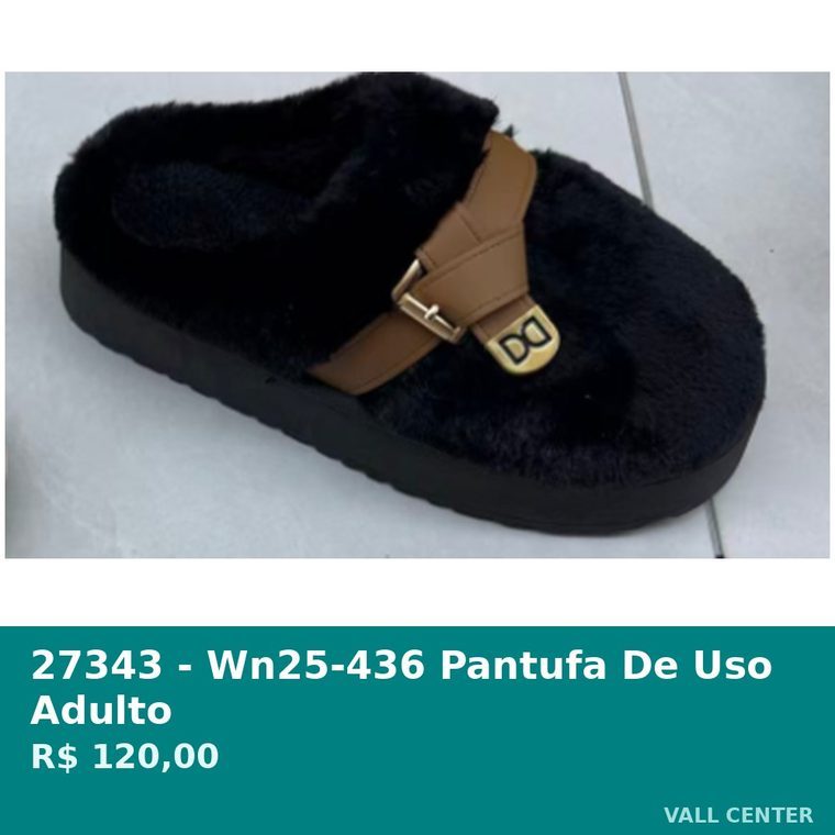 Pantufa de Uso Adulto Marrom — foto 2