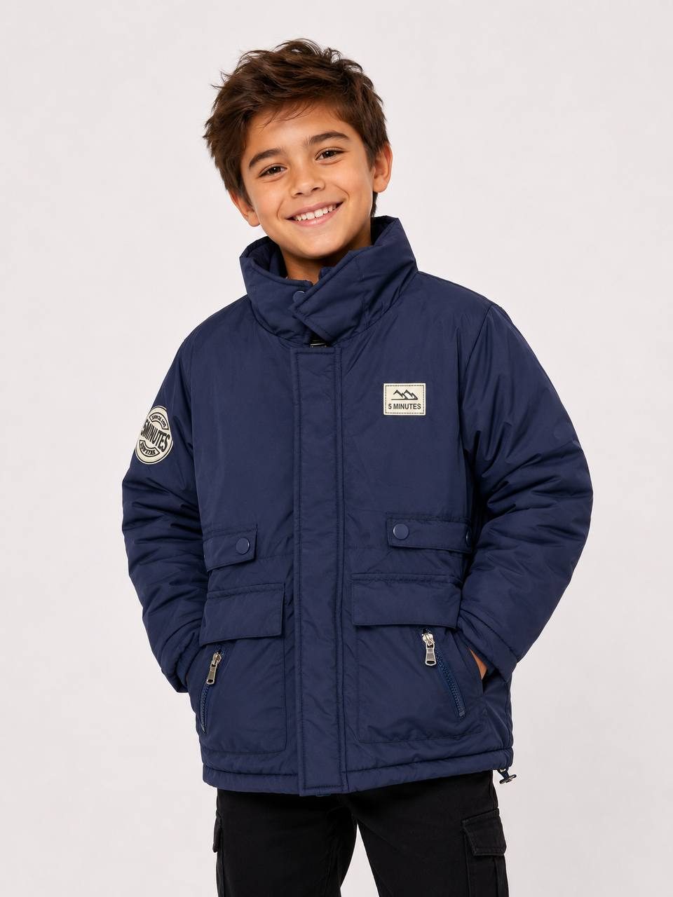 Jaqueta Infantil Masc Azul — foto 4