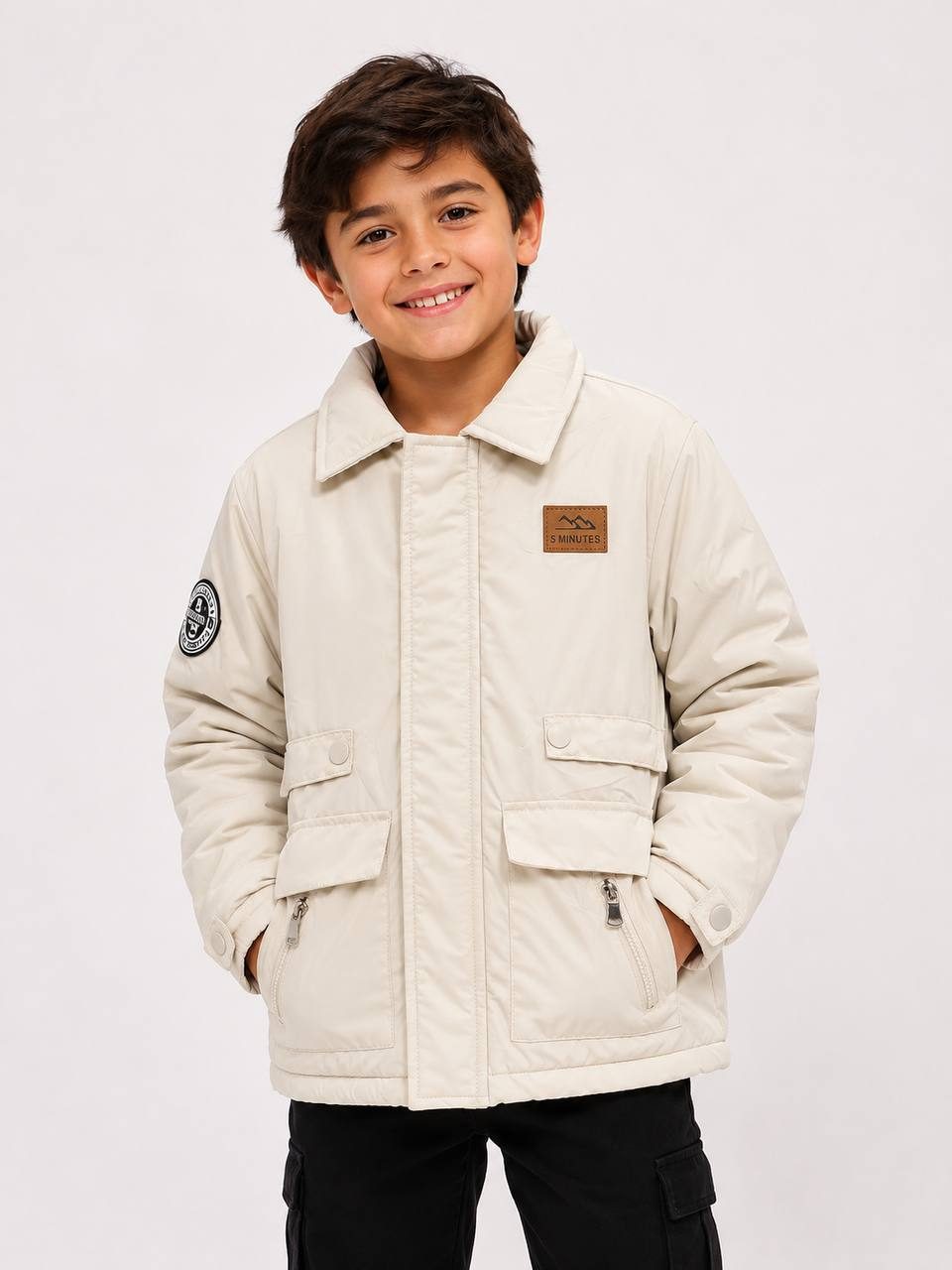 Jaqueta Infantil Masc Branco — foto 5