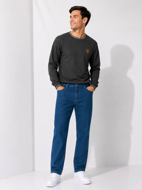 Calça Jeans Masc Azul