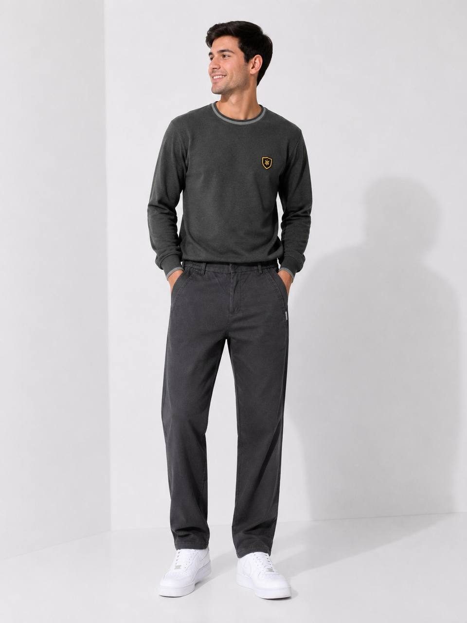 Calça Jeans Masc Marrom — foto 2