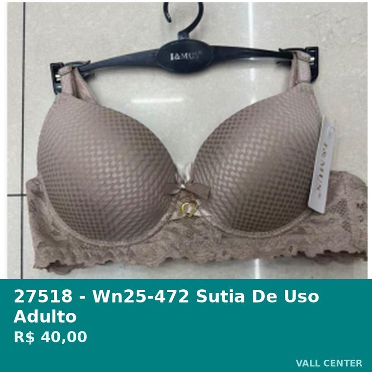 Sutia de Uso Adulto Cinza — foto 2