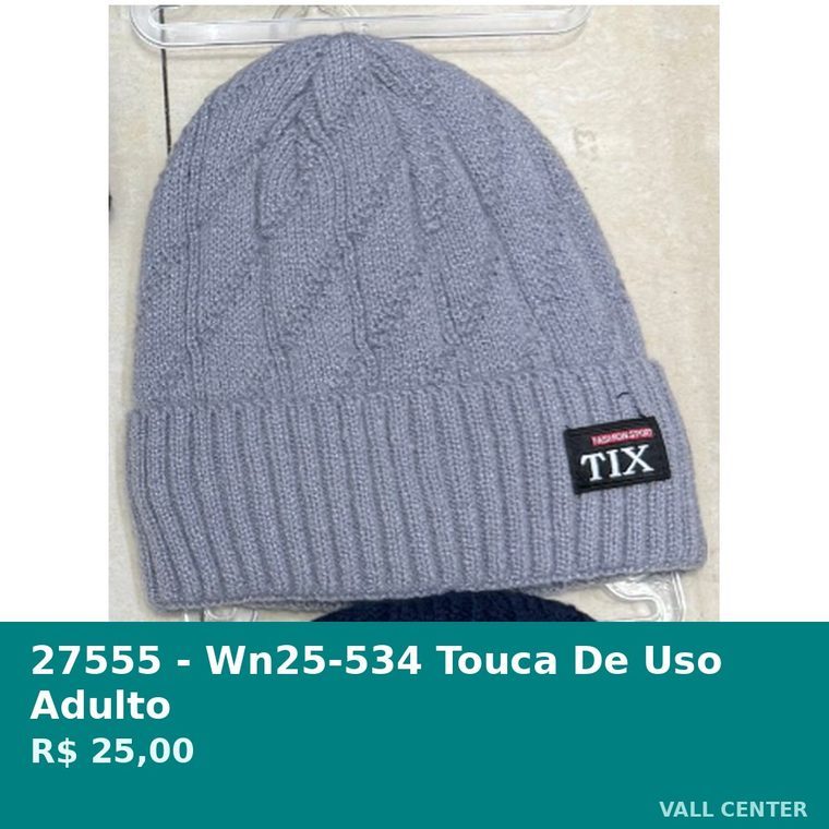 Touca de Uso Adulto Cinza — foto 2