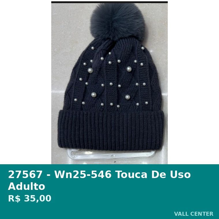Touca de Uso Adulto Cinza — foto 2