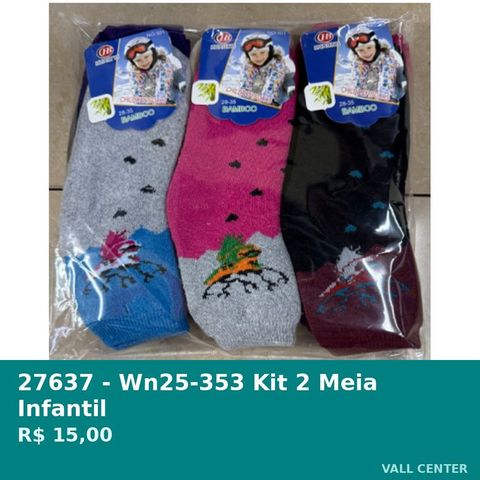 Kit 2 Meia Infantil