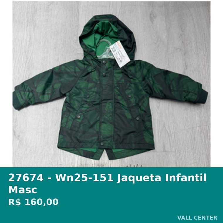 Jaqueta Infantil Masc Verde — foto 4