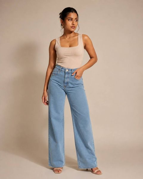 Calça Jeans Wide Leg